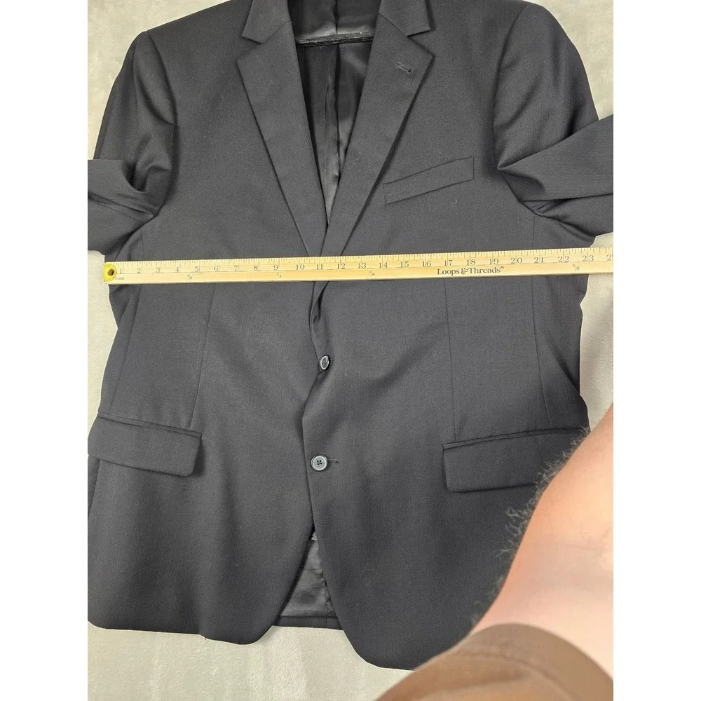 S. Cohen Suit Jacket Mens 46R Black Urgel Performance‎ Blazer Sport Coat Wool